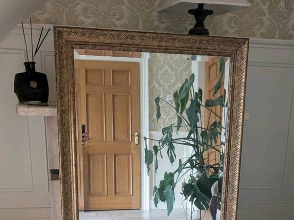 Large Ornate Gilt Effect Mirror - Main image