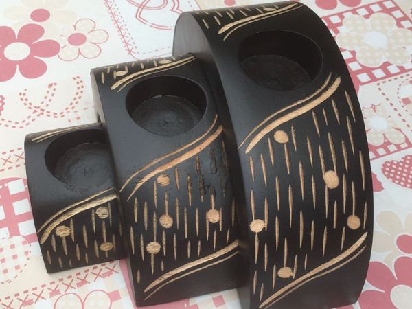BRAND NEW 3 Piece Stackable Candle Set with Candle - Main image
