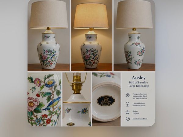 Aynsley Table Lamp Bird of Paradise Design - Main image