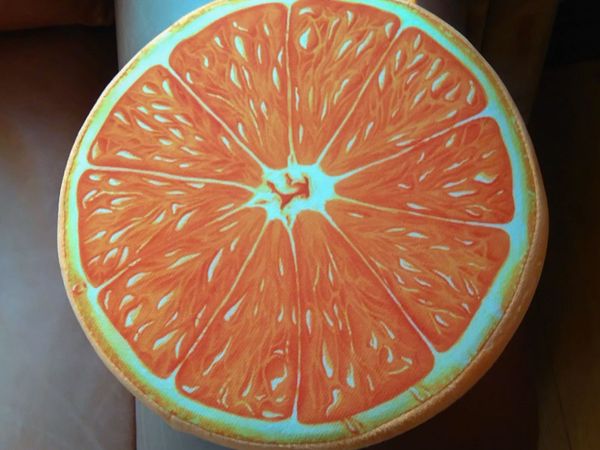 Round Flat Cushion. Like Slice Of Orange (New). - Main image
