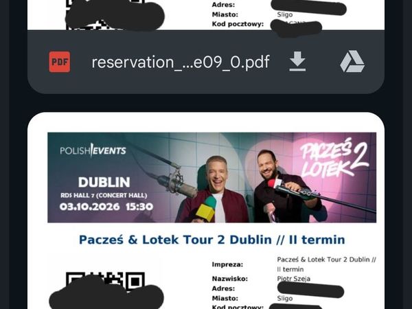 Bilety Na Pacześ & Lotek w Dublinie - Main image