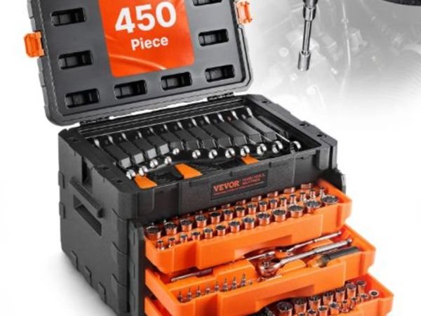 Mechanics Tool Set and Socket Set,450 Pcs, 6.4,9.5 - Main image
