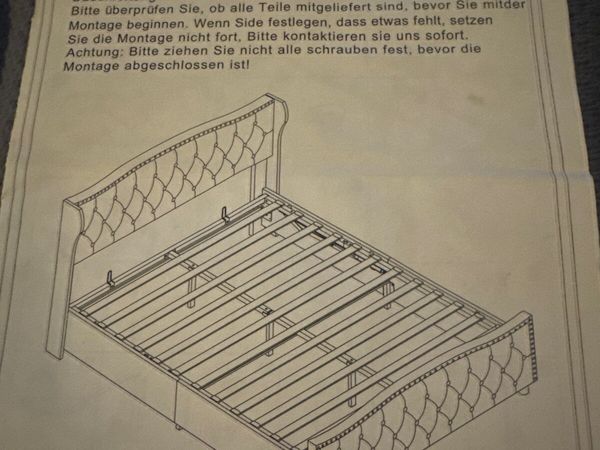Bed European Double with Gas Lift-Self Assembly - Main image