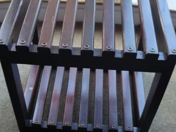 Vintage Solid Mahogany Luggage Rack - Main image