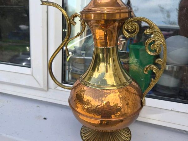 Old large copper  brass  pot - Main image