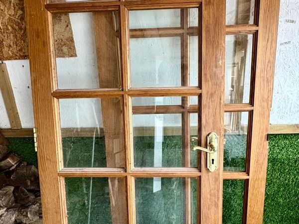 Pair of Oak Glazed Doors - Main image