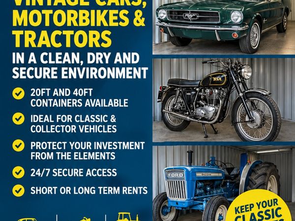 Secure Storage for Classic Cars & Motorbikes - Main image