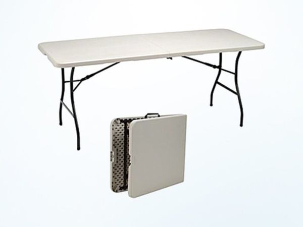 New 6ft x 2ft6 Folding Half Trestle Tables - Main image