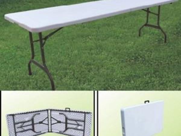 New 8ft x 2ft6 Folding Half Trestle Tables - Main image