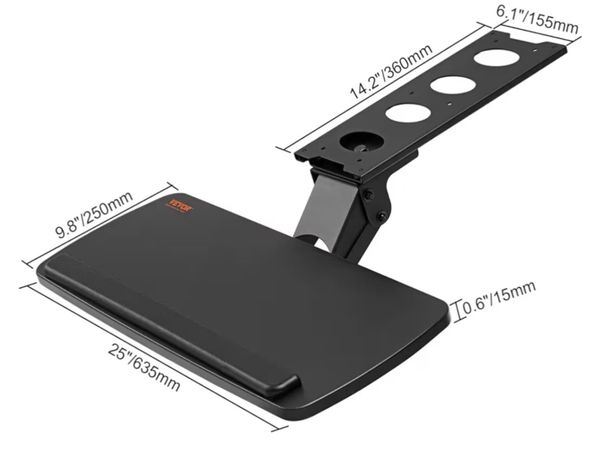 VEVOR Under-Desk Ergonomic Keyboard Tray (Adjustab - Main image