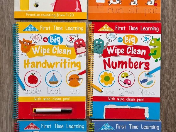 Set of 6 Early Learning Wipe-Clean Books - Main image