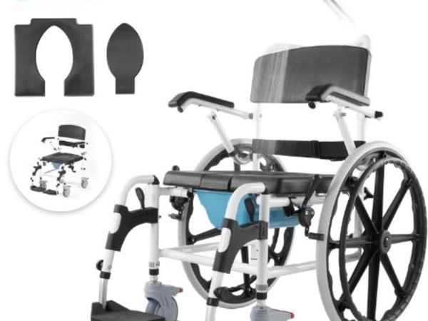 Shower Wheelchair 17.5in/44.5 cm Al Alloy Commode - Main image