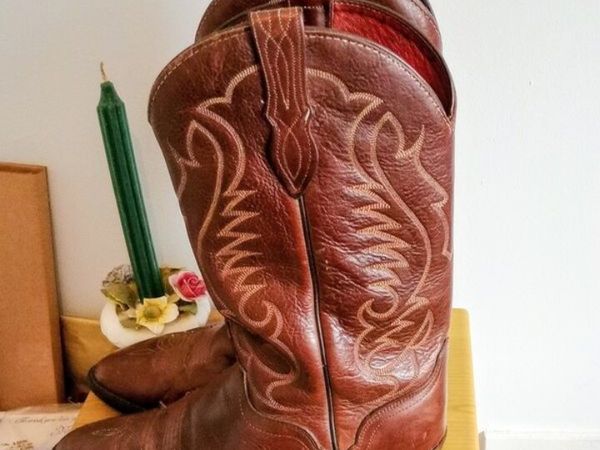 Line Dancing cowboy leather boots - Main image