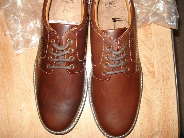 Men's Brown Leather Shoes New Size 10.5 Marks & Spencer - Main image