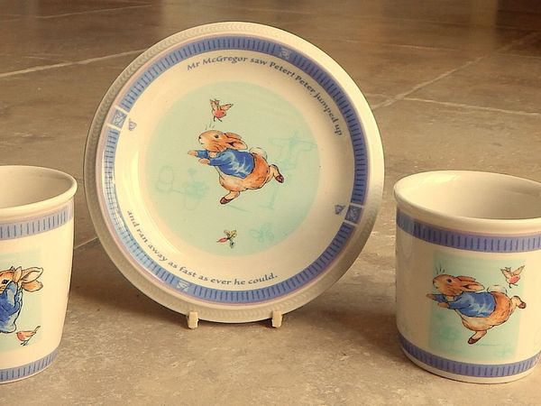 3 Vintage Wedgwood Peter Rabbit Pieces c2001 - Main image