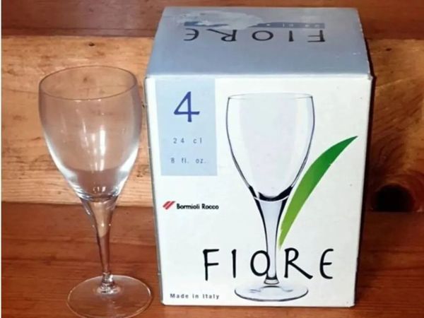 BNIB Bormioli Rocco Fiore Wine Glasses (Set of 4) - Main image