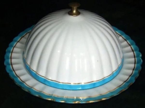 Antique Fine Bone China Muffin/Butter Dish - Main image