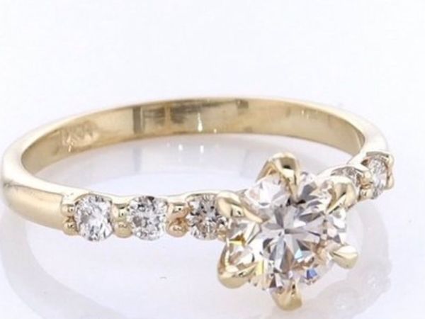 14 kt. Yellow gold - 0.68ct. tw. Diamond Ring - Main image