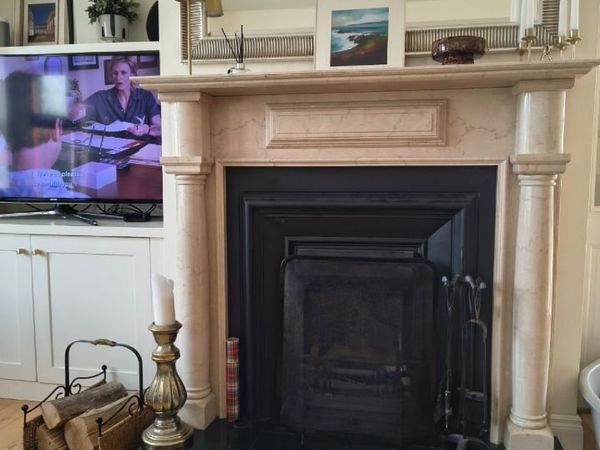 Traditional Italian-Style Marble Fireplace - Main image