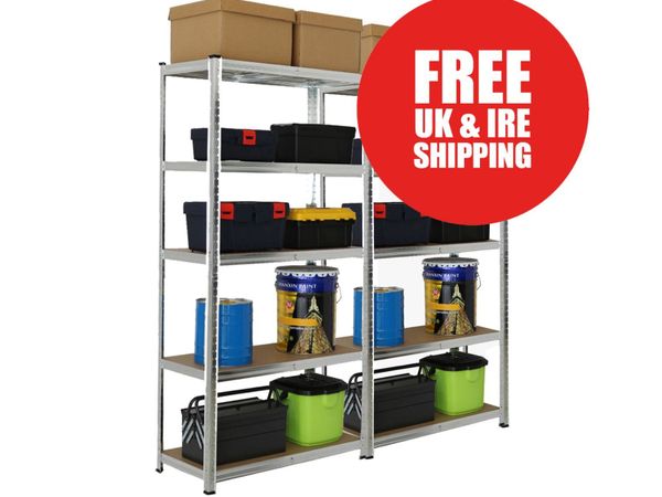 Budget Garage Shelving | 2 Bay Galvanised - Main image
