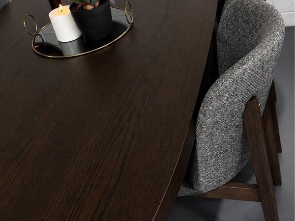 210cm Oak Dining Table Ex Display Like New - Main image