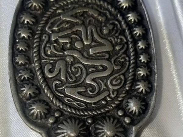 Pristine Vintage Ornate Silver Belt Buckle - Main image
