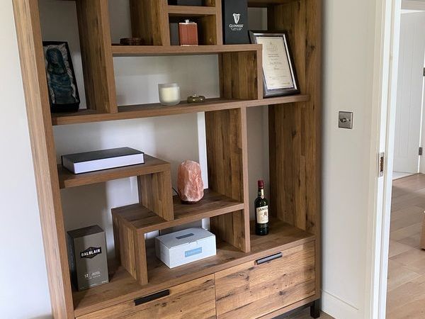 Oak Effect Display Shelf Unit - Main image