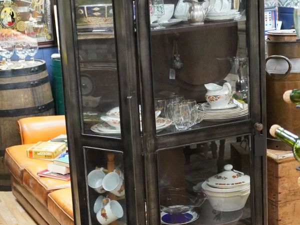 Industrial Style Metal Display Cabinet - Main image
