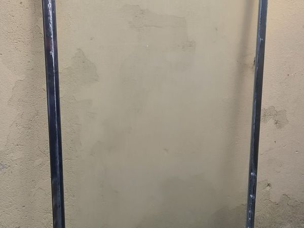 Chrome framed shower door and glass side panel 75c - Main image