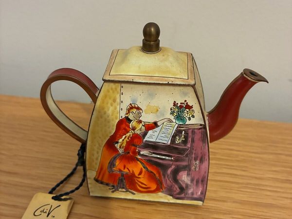 Minature Tea Pot Hand-Painted - Main image
