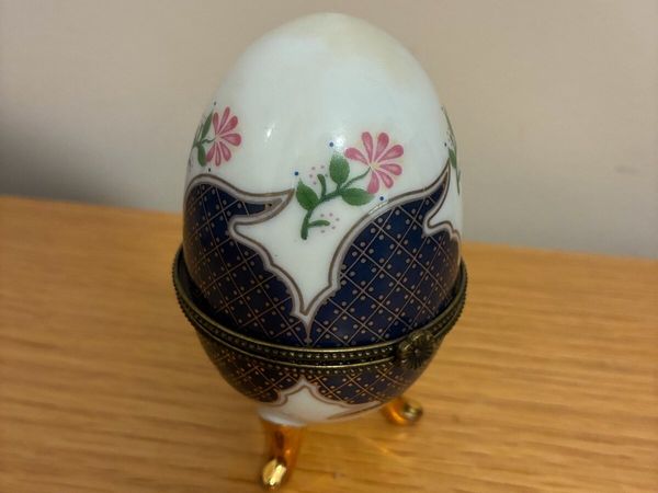 Egg Shaped Trinket Box by Limoges - Main image