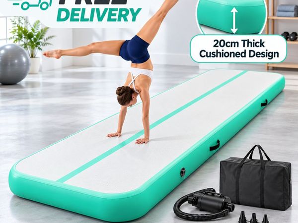 Inflatable Gymnastics Mat 4m with Electric Pump - Main image