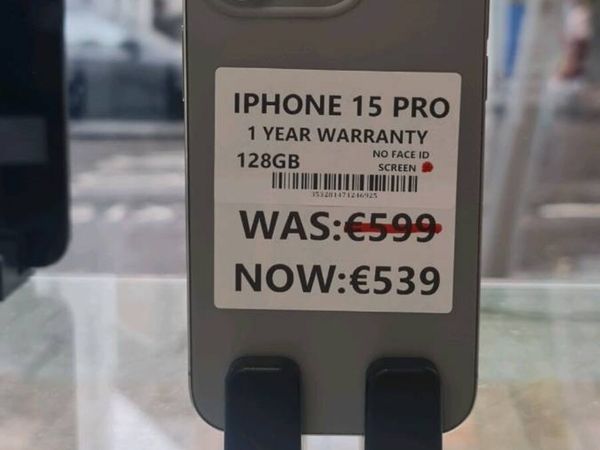 IPHONE 15PRO 128GB NO FACE ID 1 year warranty - Main image