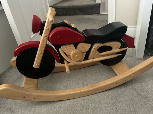 Solid Wood Rocking Motorbike - Main image