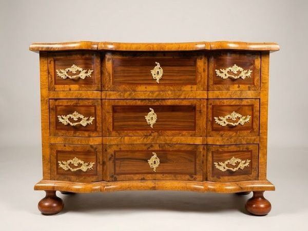 German Baroque Style Large Walnut Chest of Drawers - Main image