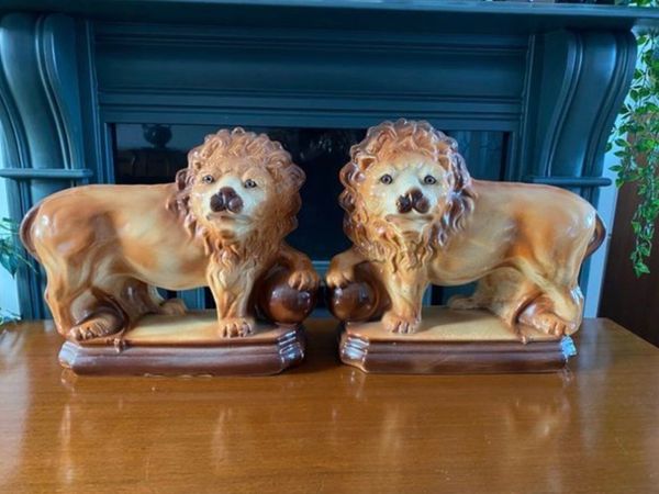 Antique Ceramic Lions - Main image
