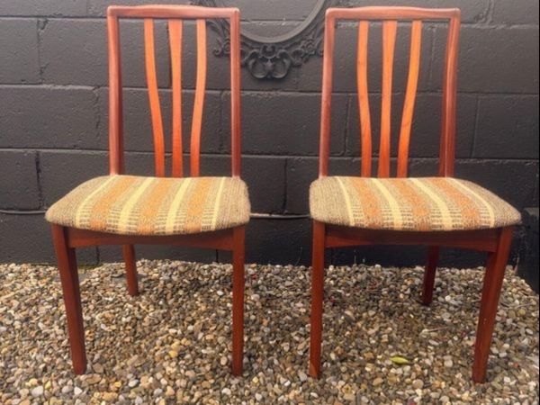 Mid Century Dining Chairs x 2 - Main image