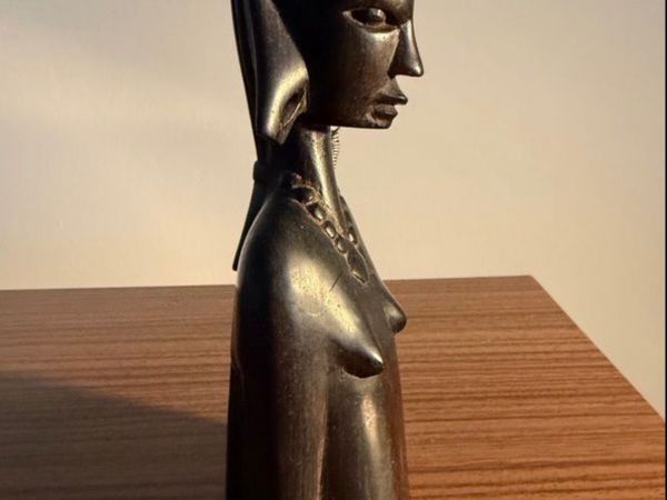 Vintage African Hand Carved Bust - Main image