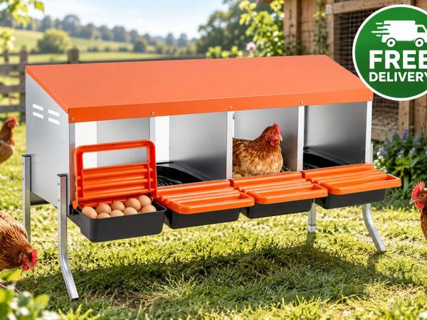 4 Compartment Chicken Nesting Box with Support Leg - Main image