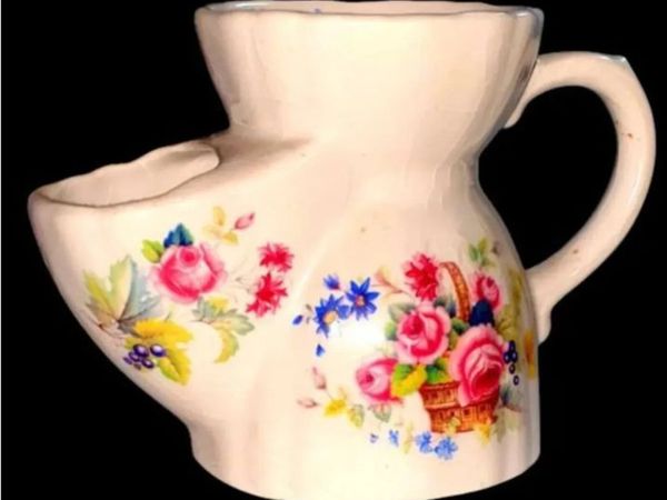 Pristine Vintage Floral Shaving Scuttle Mug - Main image