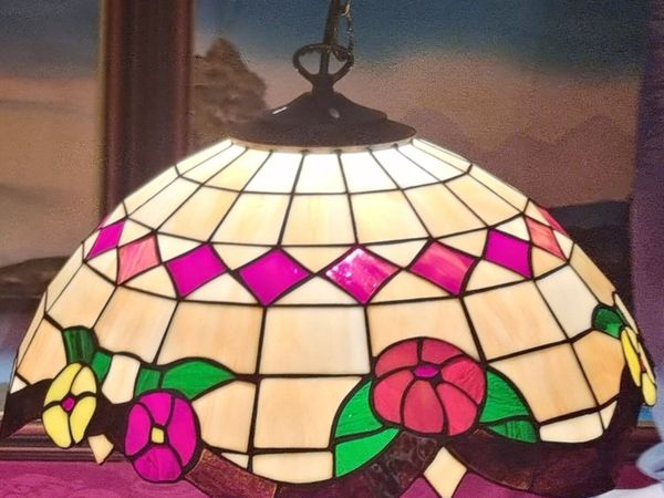 Tiffany Style Ceiling Pendant Lamp 18" Wide Shade - Main image