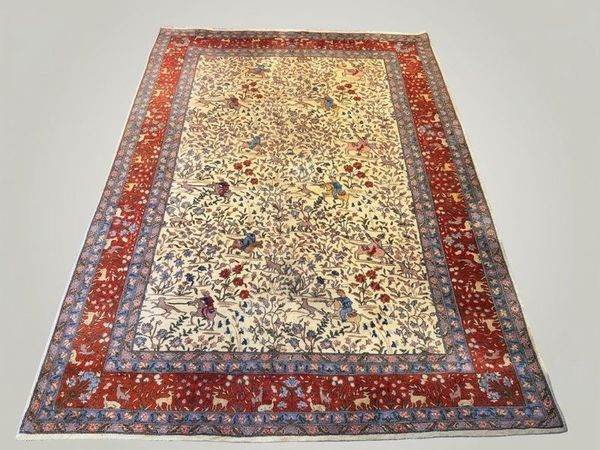 Magnificent Large Vintage Iranian Kashmar Rug - Main image