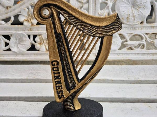 harp ornament featuring a gold-painted - Main image