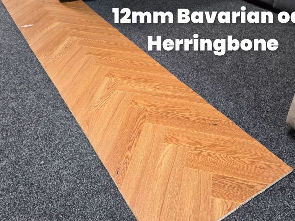 Bavarian Oak and Seattle Grey Herringbone - Main image