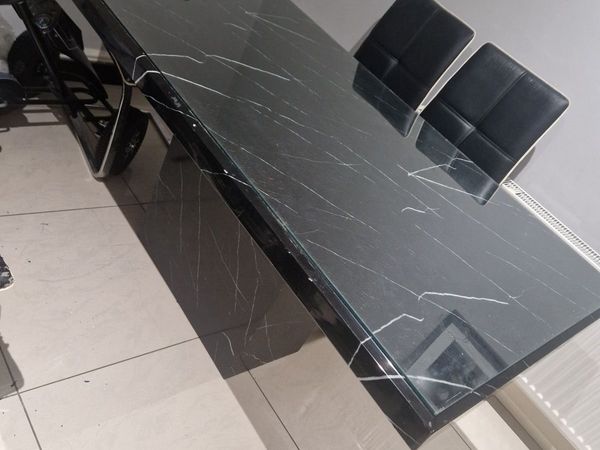 Marble Table with glass - Main image