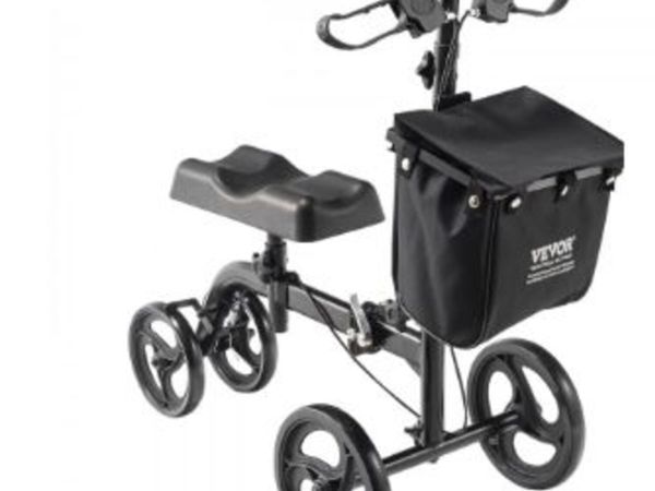 Folding Knee Scooter, Carbon Steel - Main image