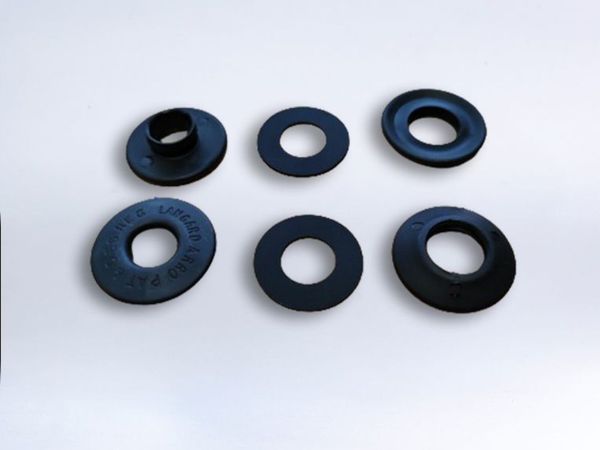 Black plastic eyelets  12mm - pack of 10 - Main image