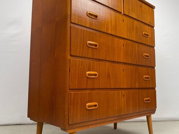 Mid Century Scandi Tallboy Chest of Drawers - Main image