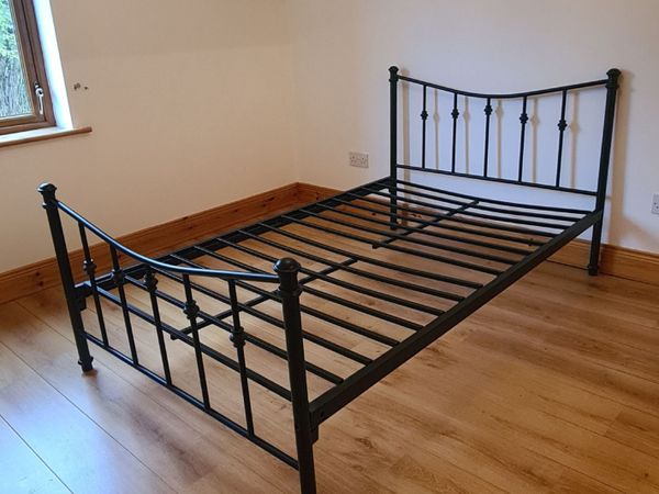 Black Metal Bed With Mattress - Main image