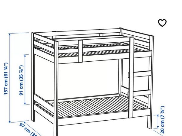 Ikea mydal bunkbed with mattresses - Main image